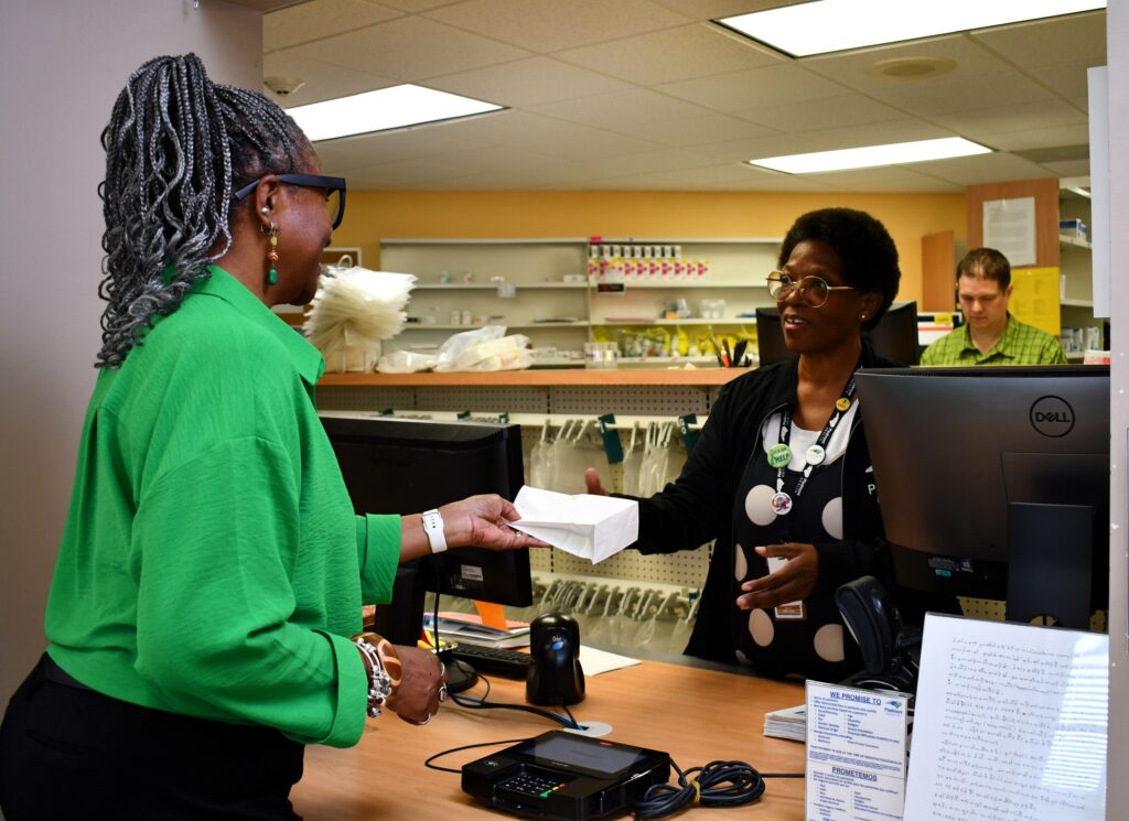 Piedmont patient picks up pharmacy prescription